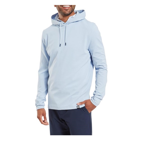FootJoy Ottoman Jacquard Hoodie pánská mikina, skyway