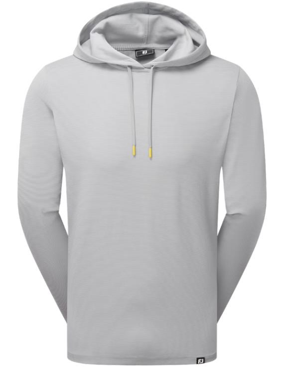 FootJoy Ottoman Jacquard Hoodie pánská mikina, šedá
