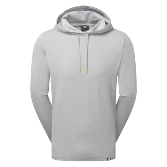 FootJoy Ottoman Jacquard Hoodie pánská mikina, šedá