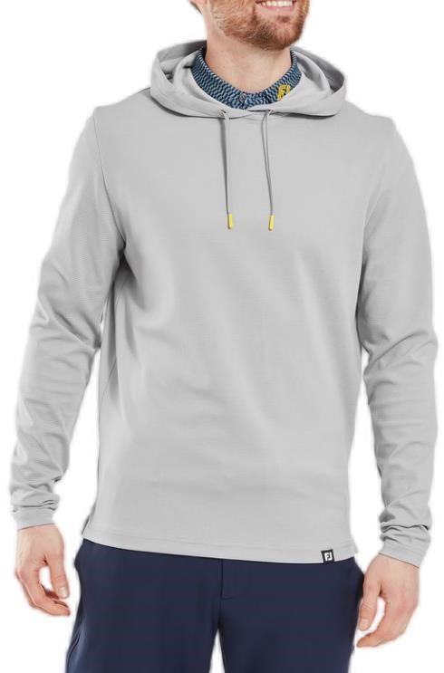 FootJoy Ottoman Jacquard Hoodie pánská mikina, šedá