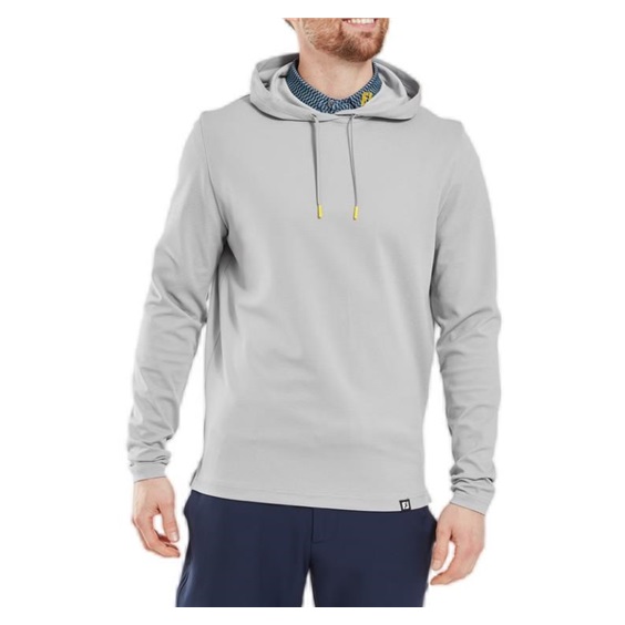 FootJoy Ottoman Jacquard Hoodie pánská mikina, šedá