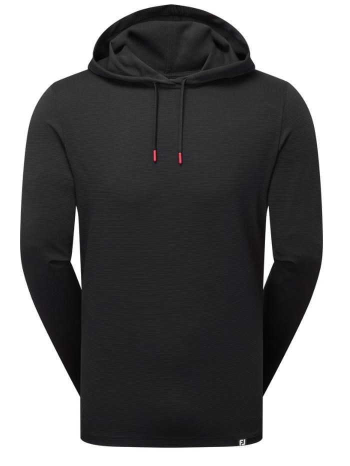 FootJoy Ottoman Jacquard Hoodie pánská mikina, černá