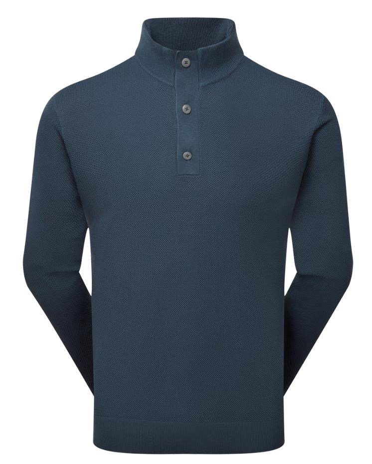 FootJoy Drirelease Button Placket pánský svetr, dark denim