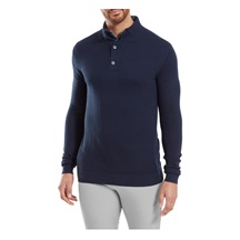 FootJoy Drirelease Button Placket pánský svetr, dark denim