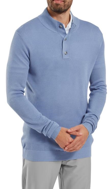 FootJoy Drirelease Button Placket pánský svetr, modrý