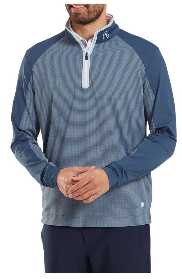 FootJoy TempoSeries Mixed Texture Chill-Out pánská mikina, tmavě modrá