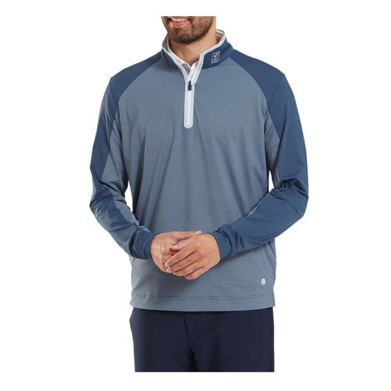 FootJoy TempoSeries Mixed Texture Chill-Out pánská mikina, tmavě modrá
