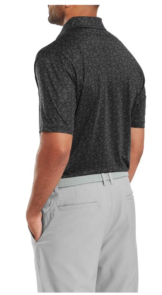 FootJoy Painted Floral Lisle pánské polo, černé