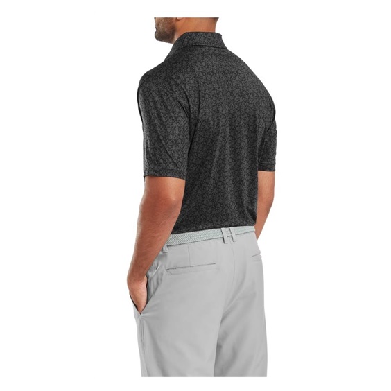 FootJoy Painted Floral Lisle pánské polo, černé