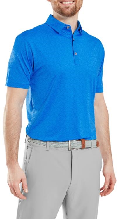 FootJoy Painted Floral Lisle pánské polo, modré