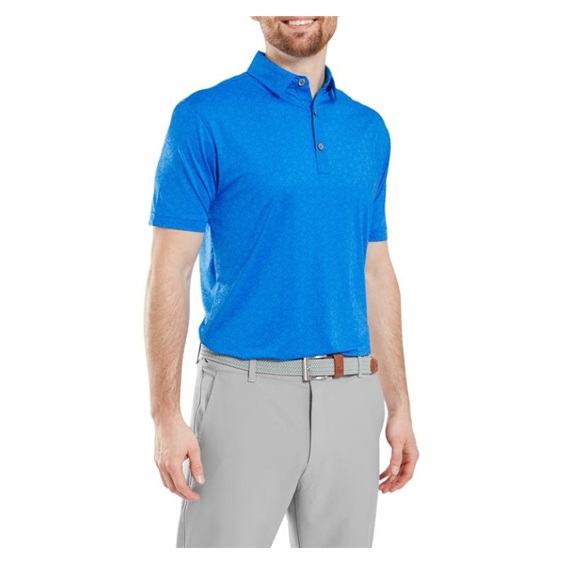 FootJoy Painted Floral Lisle pánské polo, modré