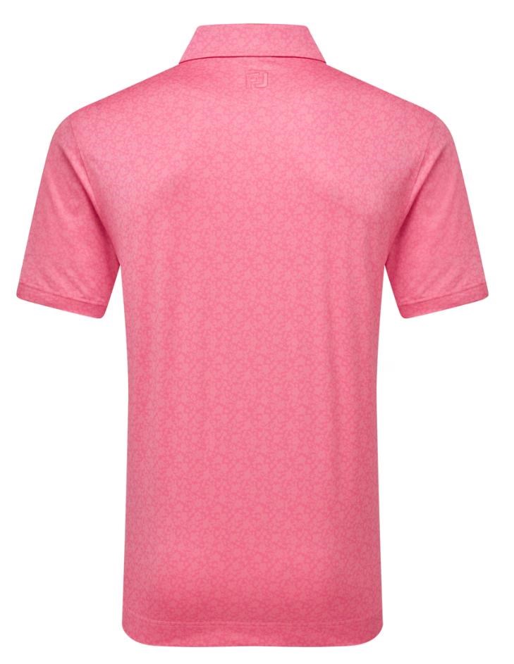 FootJoy Painted Floral Lisle pánské polo, pink lemonade