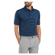 FootJoy Micro Feeder Stripe Lisle pánské polo, tmavě modré