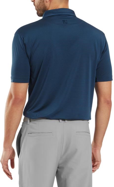 FootJoy Micro Feeder Stripe Lisle pánské polo, tmavě modré