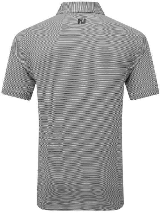 FootJoy Micro Feeder Stripe Lisle pánské polo, černo/bílé