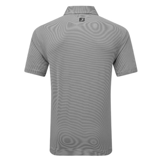 FootJoy Micro Feeder Stripe Lisle pánské polo, černo/bílé
