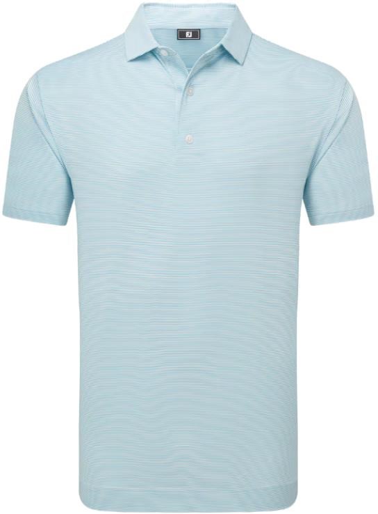 FootJoy Micro Feeder Stripe Lisle pánské polo, modro/bílé