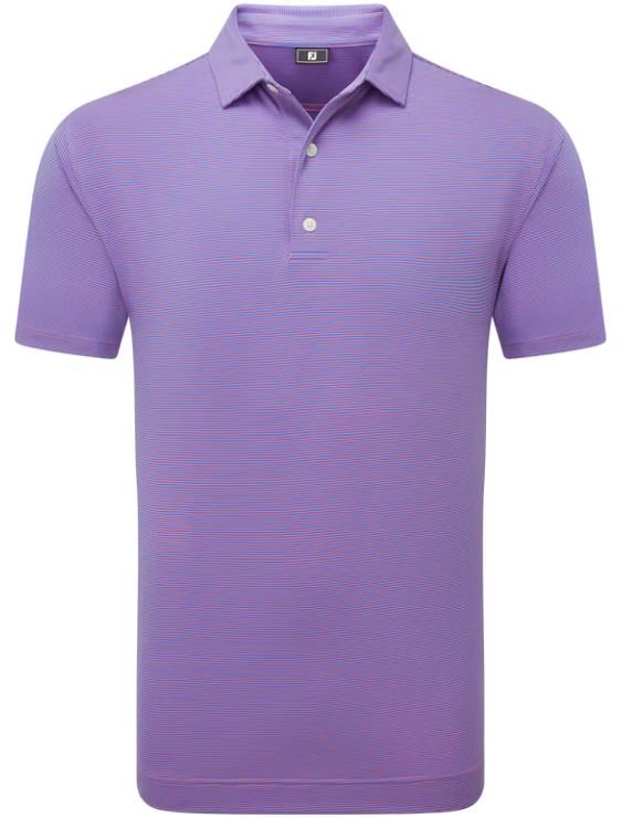 FootJoy Micro Feeder Stripe Lisle pánské polo, marine/pink