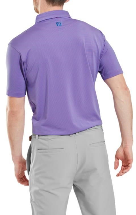 FootJoy Micro Feeder Stripe Lisle pánské polo, marine/pink
