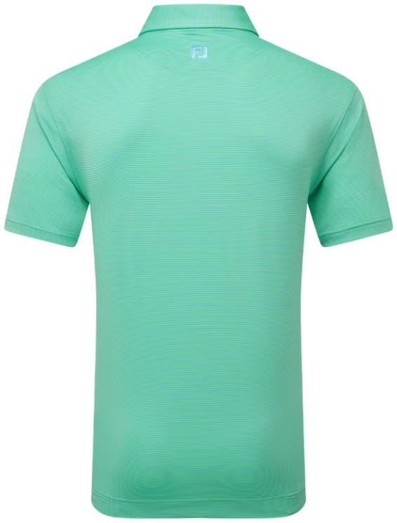 FootJoy Micro Feeder Stripe Lisle pánské polo, lagoon/mint