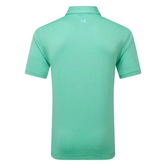 FootJoy Micro Feeder Stripe Lisle pánské polo, lagoon/mint