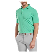FootJoy Micro Feeder Stripe Lisle pánské polo, lagoon/mint