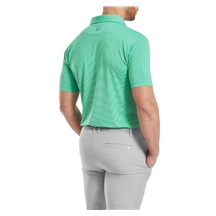 FootJoy Micro Feeder Stripe Lisle pánské polo, lagoon/mint