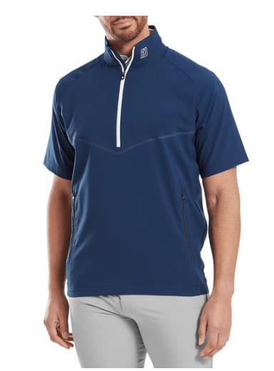 FootJoy Zephyr Short Sleeve Windshirt pánská bunda s krátkým rukávem, modrá