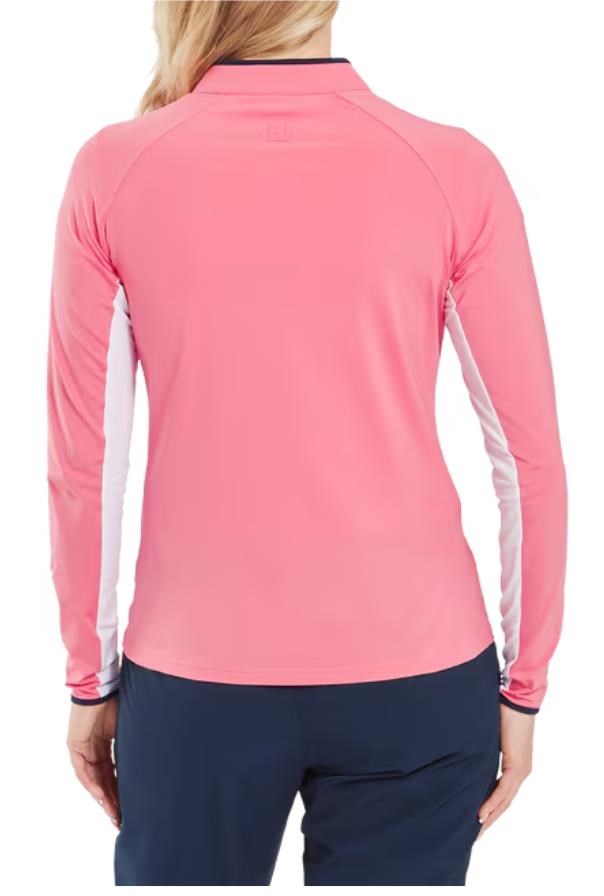 FootJoy 1/4 Zip LS Sun Protection dámské tričko, pink lemonade