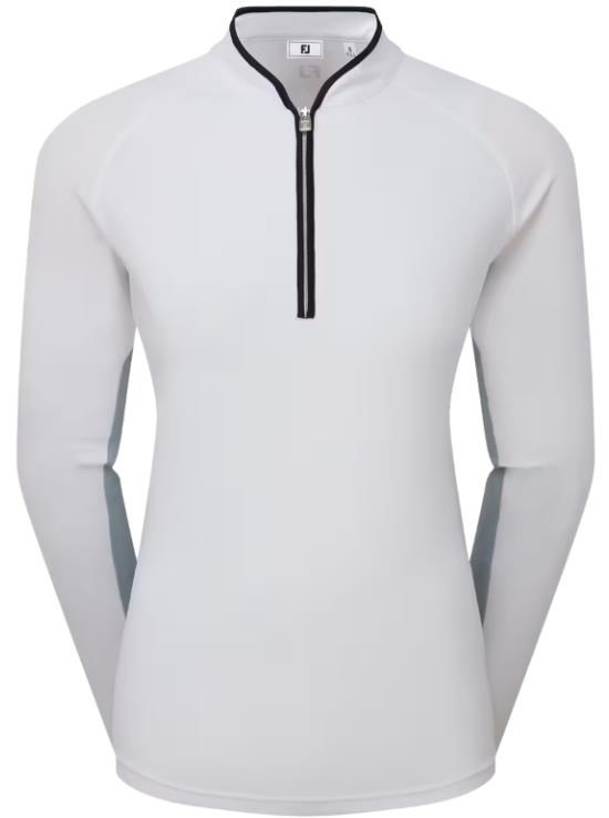 FootJoy 1/4-Zip LS Sun Protection dámské tričko, bílé