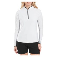 FootJoy 1/4-Zip LS Sun Protection dámské tričko, bílé