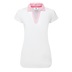 FootJoy Cap Sleeve Print Trim Lisle dámské polo, bílo/růžové
