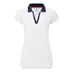 FootJoy Cap Sleeve Print Trim Lisle dámské polo, bílo/tmavě modré
