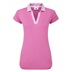 FootJoy Cap Sleeve Print Trim Lisle dámské polo, růžové