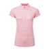 FootJoy Animal Print Cap Sleeve Lisle dámské polo, růžové