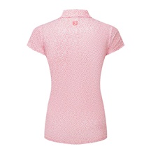 FootJoy Animal Print Cap Sleeve Lisle dámské polo, růžové