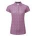 FootJoy Animal Print Cap Sleeve Lisle dámské polo, růžovo/černo/bílé