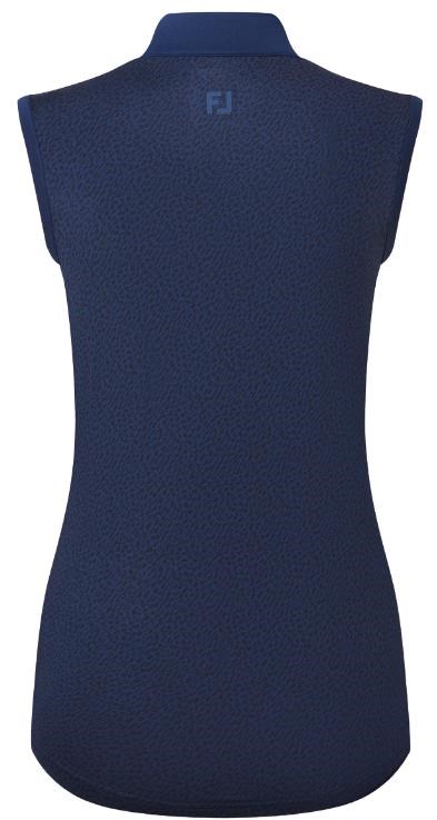 FootJoy Animal Print Sleeveless Lisle dámské polo, tmavě modré