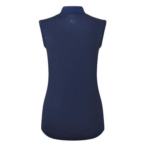 FootJoy Animal Print Sleeveless Lisle dámské polo, tmavě modré