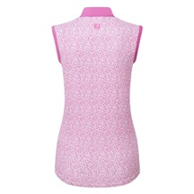FootJoy Animal Print Sleeveless Lisle dámské polo, růžové
