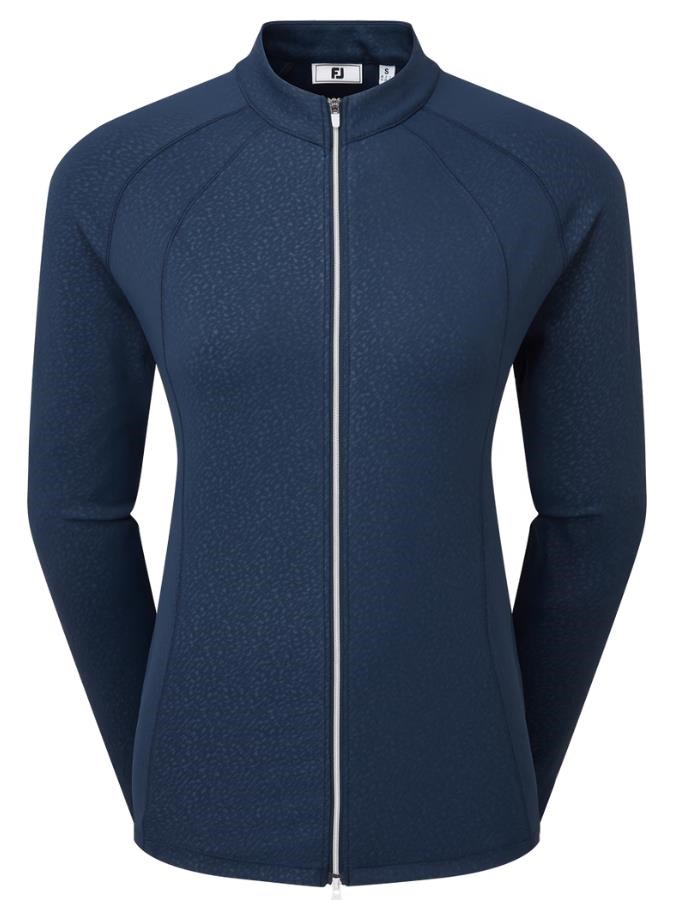 FootJoy Embossed Full-Zip Midlayer dámská mikina, tmavě modrá