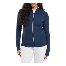 FootJoy Embossed Full-Zip Midlayer dámská mikina, tmavě modrá