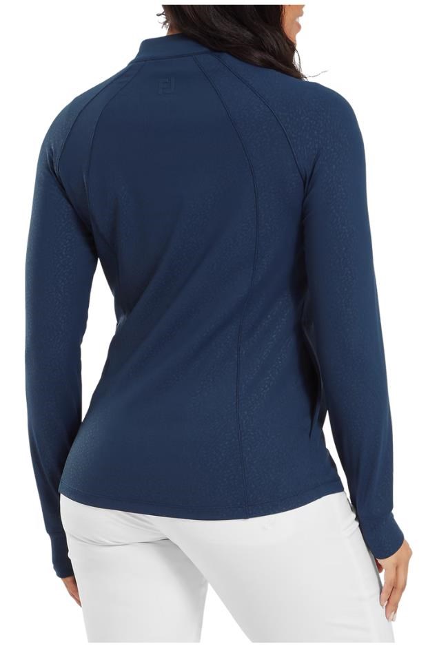 FootJoy Embossed Full-Zip Midlayer dámská mikina, tmavě modrá