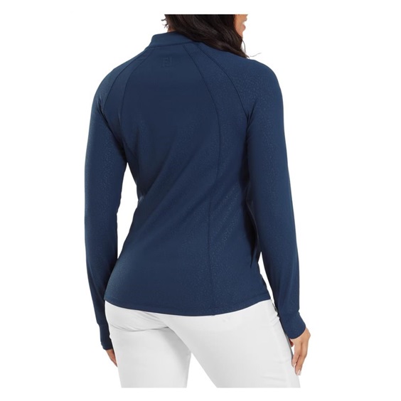 FootJoy Embossed Full-Zip Midlayer dámská mikina, tmavě modrá