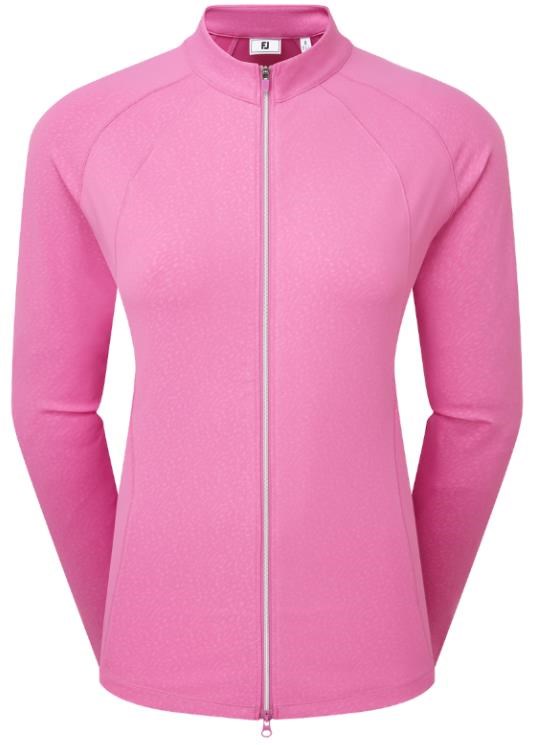 FootJoy Embossed Full-Zip Midlayer dámská mikina, růžové
