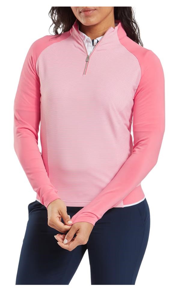 FootJoy 1/4-Zip Midlayer dámská mikina, růžová