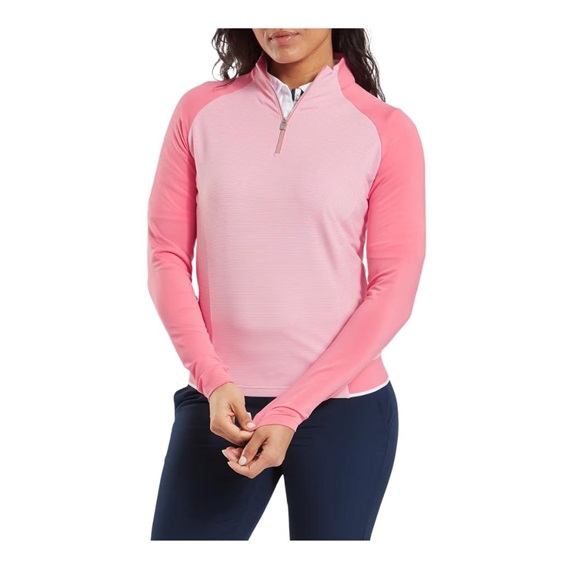 FootJoy 1/4-Zip Midlayer dámská mikina, růžová