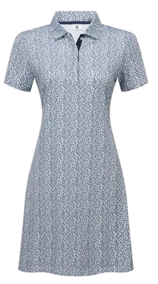 FootJoy Animal Print golfové šaty, tmavě modro/bílé
