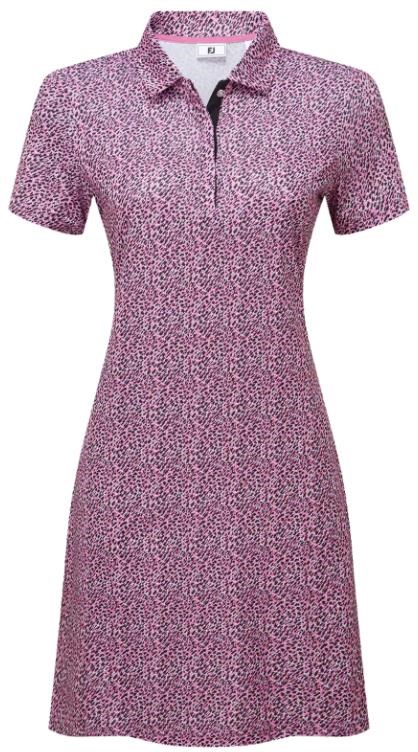 FootJoy Animal Print golfové šaty, růžovo/černé