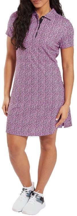 FootJoy Animal Print golfové šaty, růžovo/černé